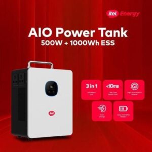 itel itel* Energy 500W Inverter Power Tank + 1kWh LifePo4 Battery All-in-One Solar Power System