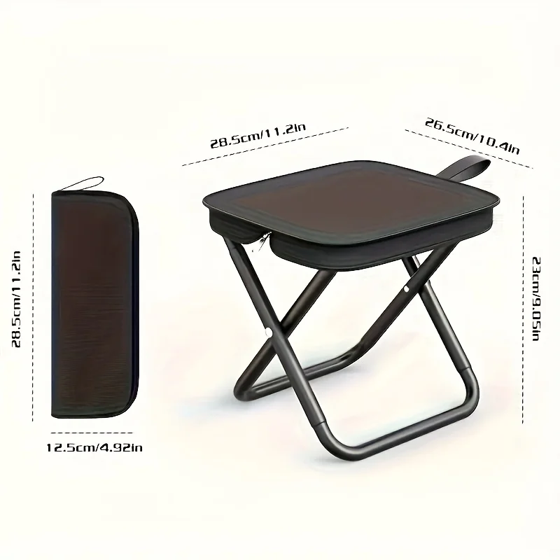 Portable multifunctional outdoor picnic camping folding chair, ultra light fishing stool, travel stool, fishing accessories - Image 10