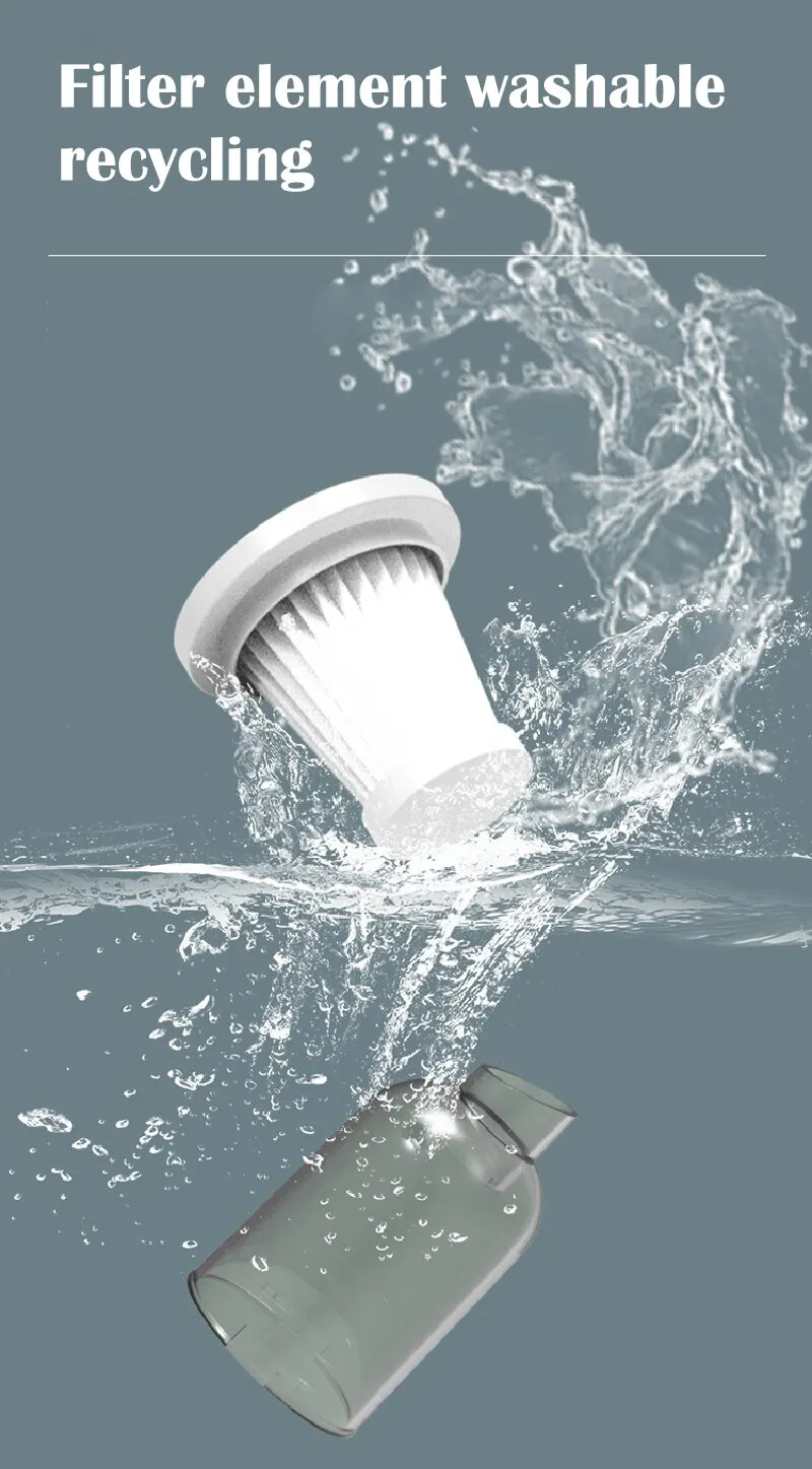 9000Pa Wireless Car Vacuum Cleaner USB Charging 1200mAh Portable Cleaning Appliance Mini Wet and Dry Vacuum Cleaner Household - Image 10