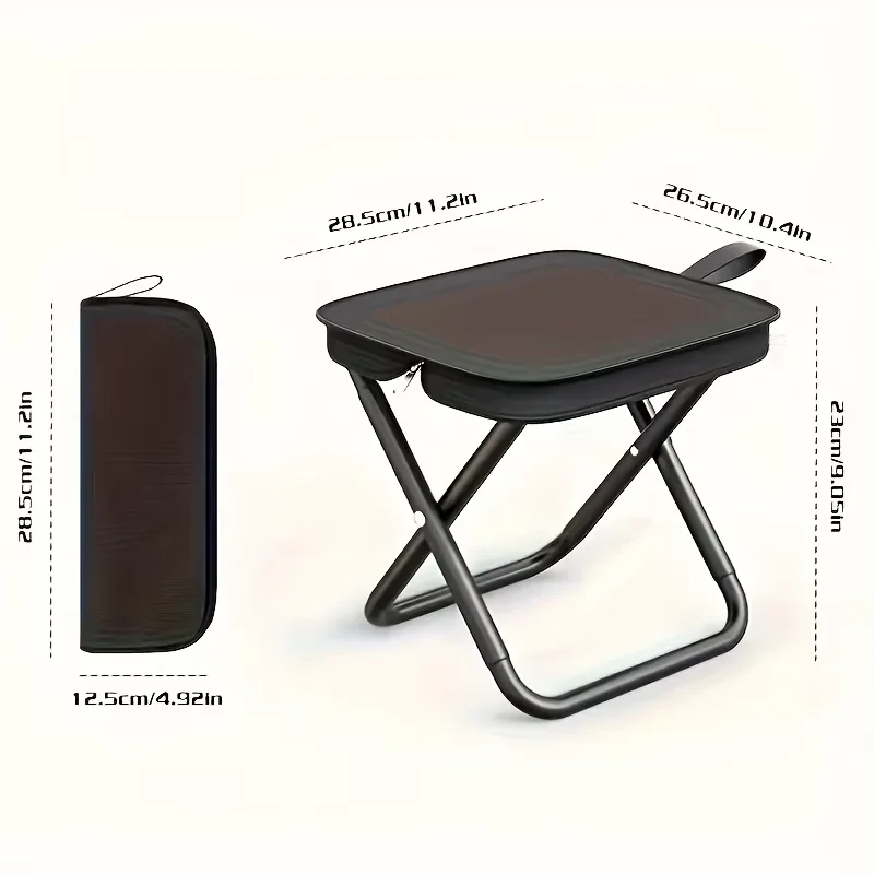 Portable multifunctional outdoor picnic camping folding chair, ultra light fishing stool, travel stool, fishing accessories - Image 9