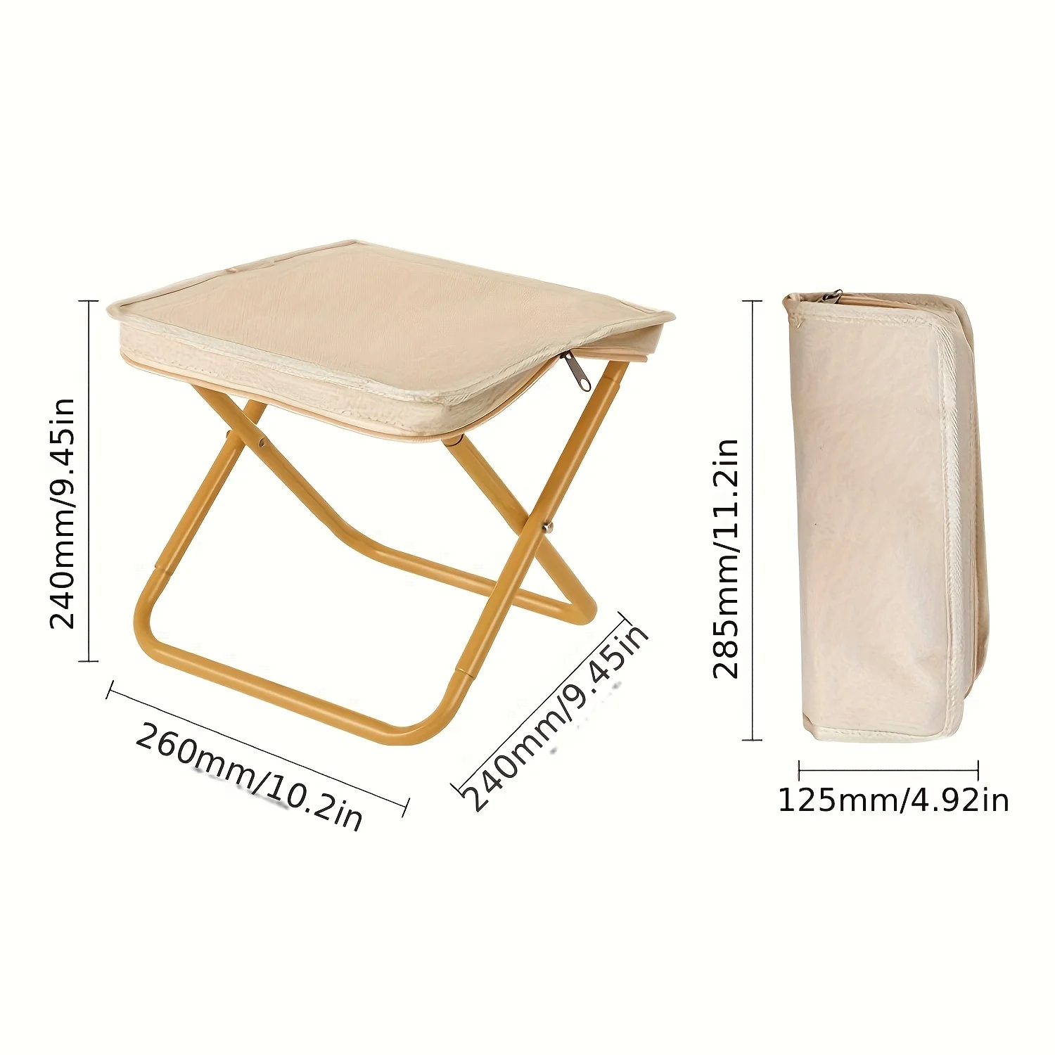 Portable multifunctional outdoor picnic camping folding chair, ultra light fishing stool, travel stool, fishing accessories - Image 7
