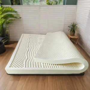 Natural Latex Mattress Topper Queen Size Medium Firmness Pure Latex Foam Bed Pad Durable Breathable Comfort Soft Mattress