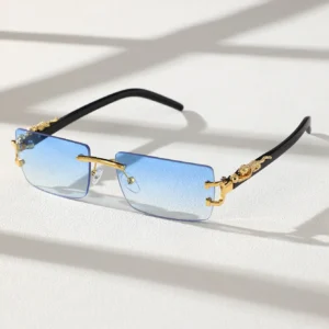 1/2/3 PCS Fashionable Trendy Frameless Rectangular Personalized Sunglasses For Daily Life