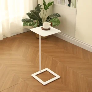 Stable C Table EndSide Table That Slides Under Sofa Slim Under Couch Table Mini Drink Table for Livingroom Bedroom Small Spaces