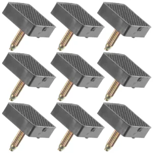 5 Pairs Square High Heels Shoes Tips Replacement Wear Repair 180X170X170CM for Pin Black Caps