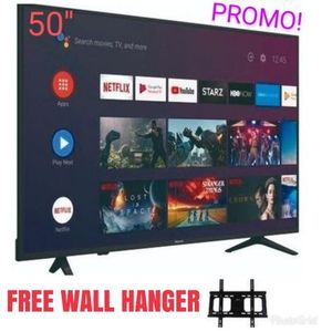 Sonix 50-Inch 4k UHD Android Smart TV + Wall Bracket+HDMI+SURGE