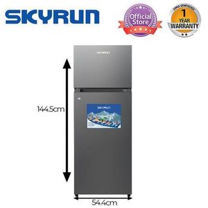 Skyrun 200L Double Door Top Mount Fridge (BCD-200K) -Grey
