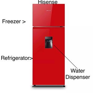 Hisense 205 liters Top Freezer Refrigerator with water dispenser 2 years+ warranty