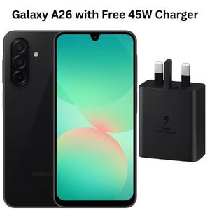 Samsung Galaxy A26 5G 6.7" 6GB RAM 128GB ROM Android 15 Dual SIM - Black+ free gift