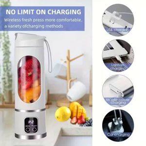 Portable USB Rechargeable Electric Juicer Blender Bottle – Fresh Fruit Smoothie Maker