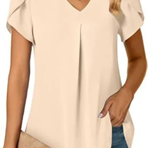 Women V Neck Splice Lace Decoration Pullover Shirt Elegant Botanical Flowers Prints Female Blouse Summer Casual Short Sleeve Top