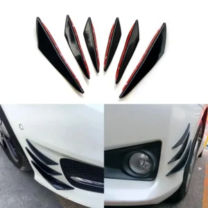 4/6pcs Universal Front Bumper Lip Decoration Diffuser Splitter Fins Body Spoiler Canards Valence Chin Car Tuning Canard Decor