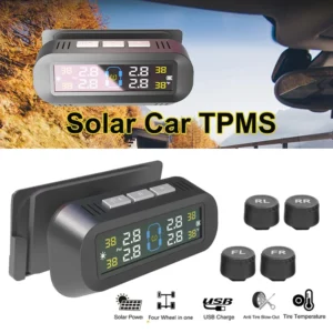 Smart TPMS Car Tire Pressure Alarm Monitor System 4 External Sensors Display Solar Intelligent Tyre Pressure Temperature Warning