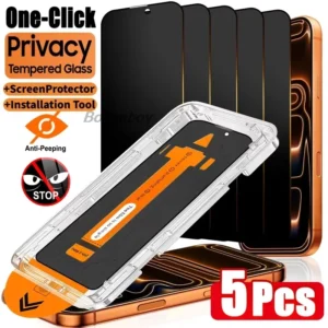 1-5PCS Oleophobic Coating Privacy Screen Protector For iPhone 17 Pro Max iPhone17 Pro Air 16 15 14 13 12 11 16e Tempered Glass