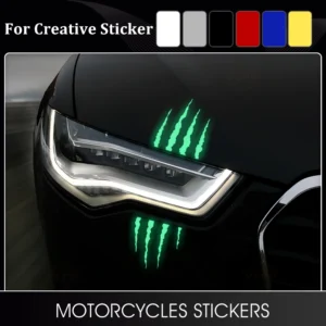 Car Stickers Reflective Monster Claw Scratch Stripe Marks Headlight Decal Auto Exterior Taillight Waterproof Decal Accessories