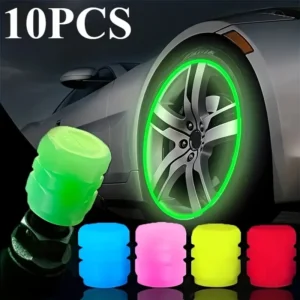 10pcs Luminous Valve Stem Cap Universal Car Decor