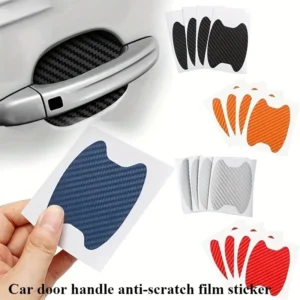 4 car door handle scratch-proof protective film sticker accessories carbon fiber scratch-proof door handle protection film