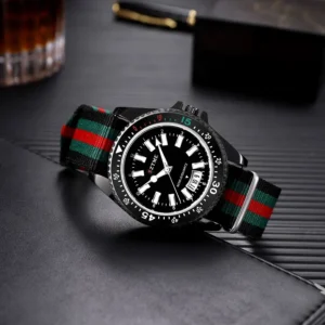 New fashionable women's nylon strap calendar watch, luxurious and simple casual couple luminous quartz watch