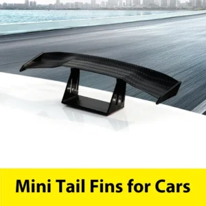 Black Mini Tail Fins for Cars Decorations Vehicle Exterior Retrofit Parts Racing Sport Style Universal Decorative Spoiler Wing