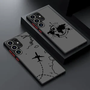Line Airplane Topographic Back Phone Cover Case for Samsung Galaxy S9 S24 FE S22 Plus S25 Edge S21 S23 Ultra S20 S10