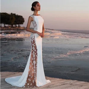 Bridesmaid Dress Magic Lace Evening Gown Sleeveless Long fitted formal Party dress floor-length cocktail dress