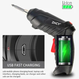 47Pcs 4.2V Rechargeable Cordless Electric Screwdriver Mini Drill Set With Lithium Battery For Household Maintenance Power Tools